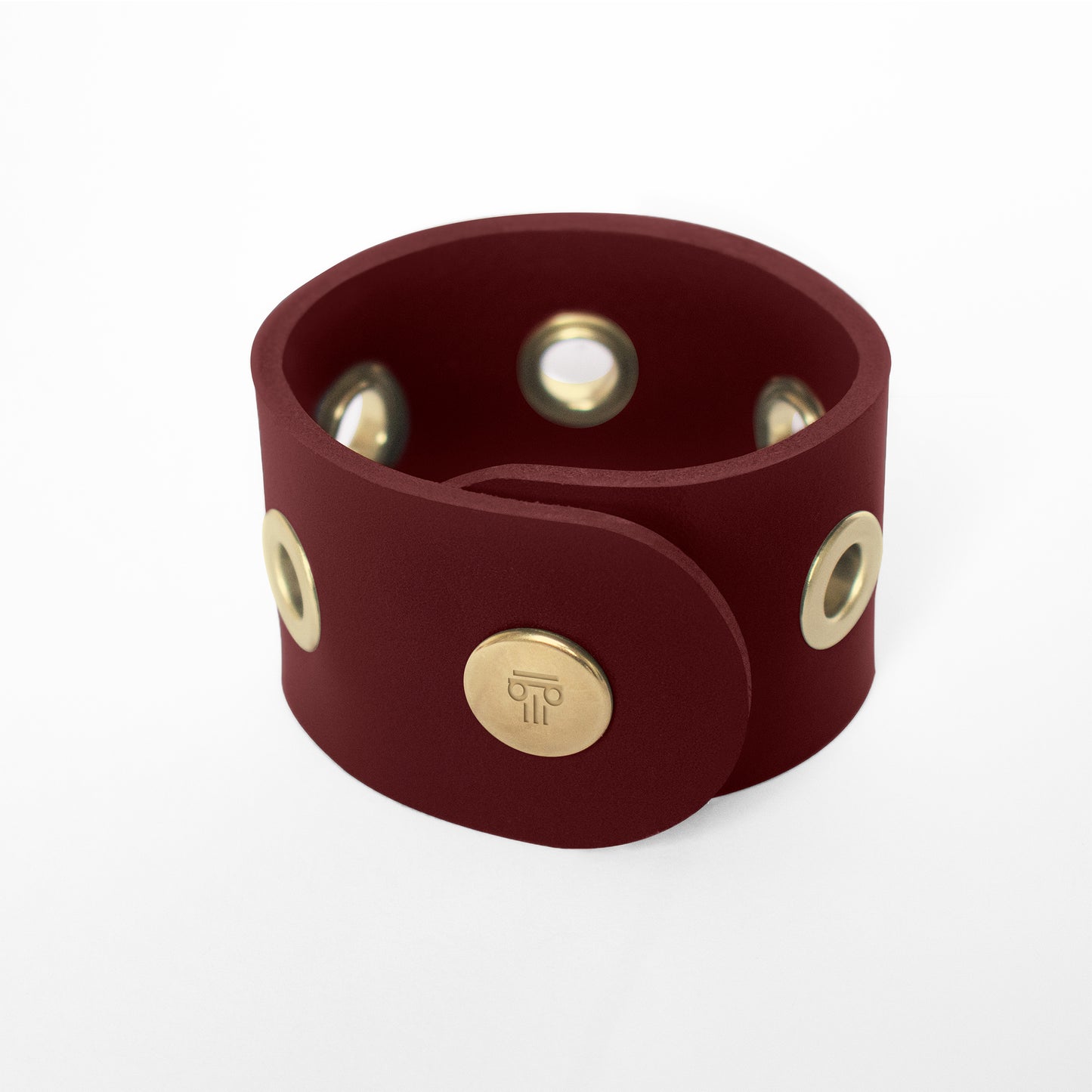 Bracelet THESEE - Taille S/M - Large Bordeaux - Oeillets