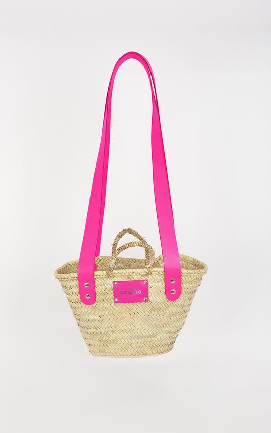 THESEE basket - Size S - Large pink handles