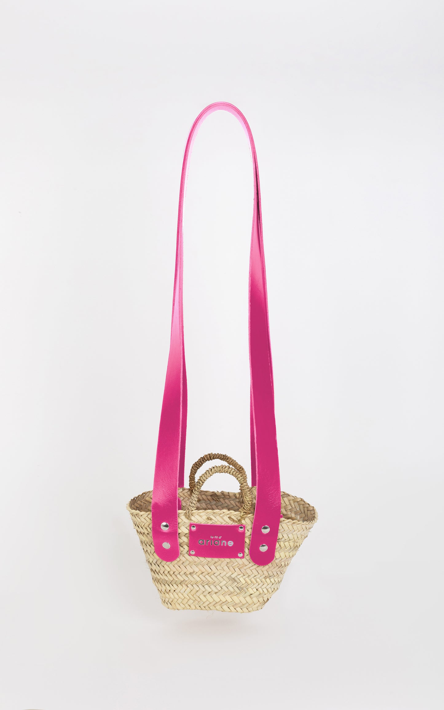 THESEE basket - Size XS - Large pink handles